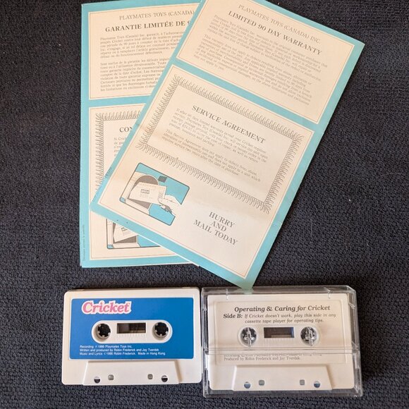 Vintage 1986 Playmates Cricket Talking Doll – Complete in Box, Working - Picture 12 of 14